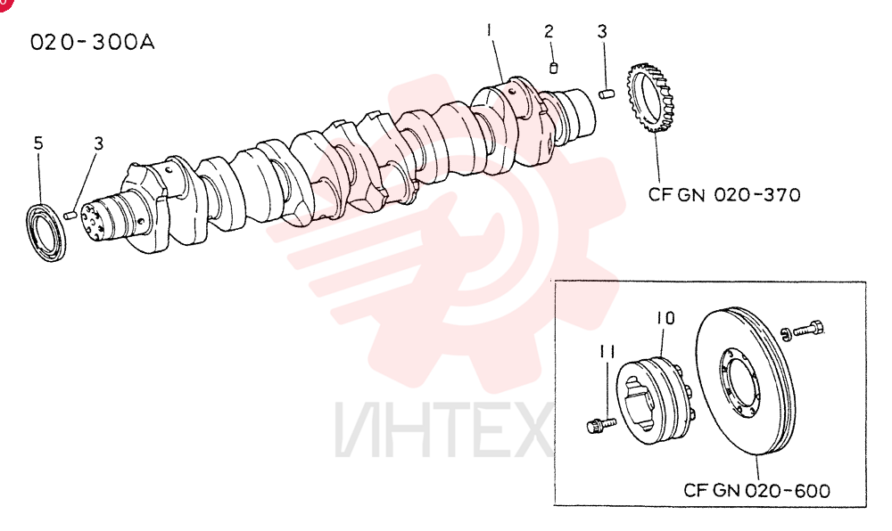 CRANK SHAFT & PULLEY(M4)