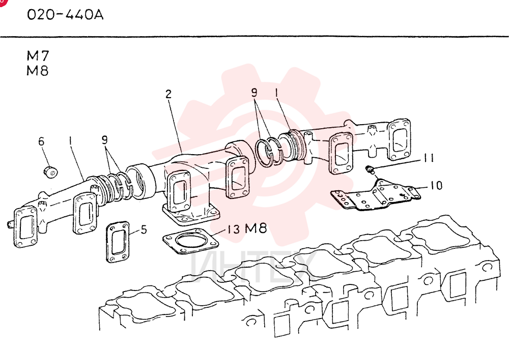 EXHAUST MANIFOLD(M7) 6D221CZ-KS06