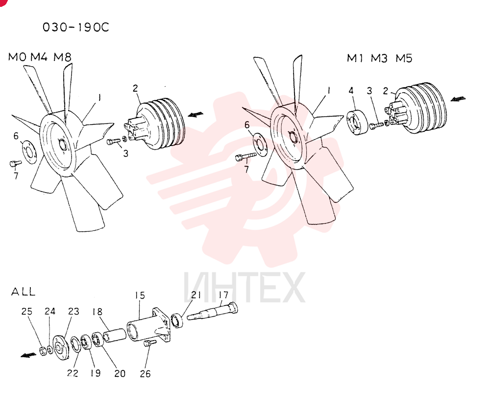 FAN & PULLEY(M5) 6D221CZ-KS04 (1)