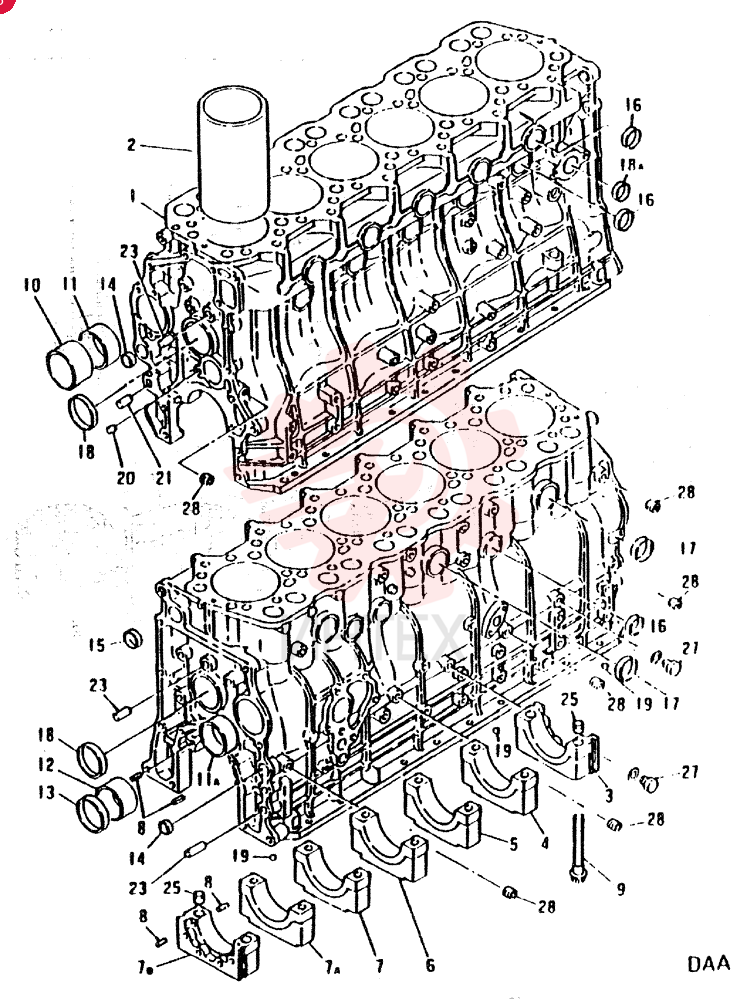Схема (6D31-T) - MITSUBISHI DIESEL ENGINE - MD200BLC EXCAVATORS (1/06-12/06) VAME999886