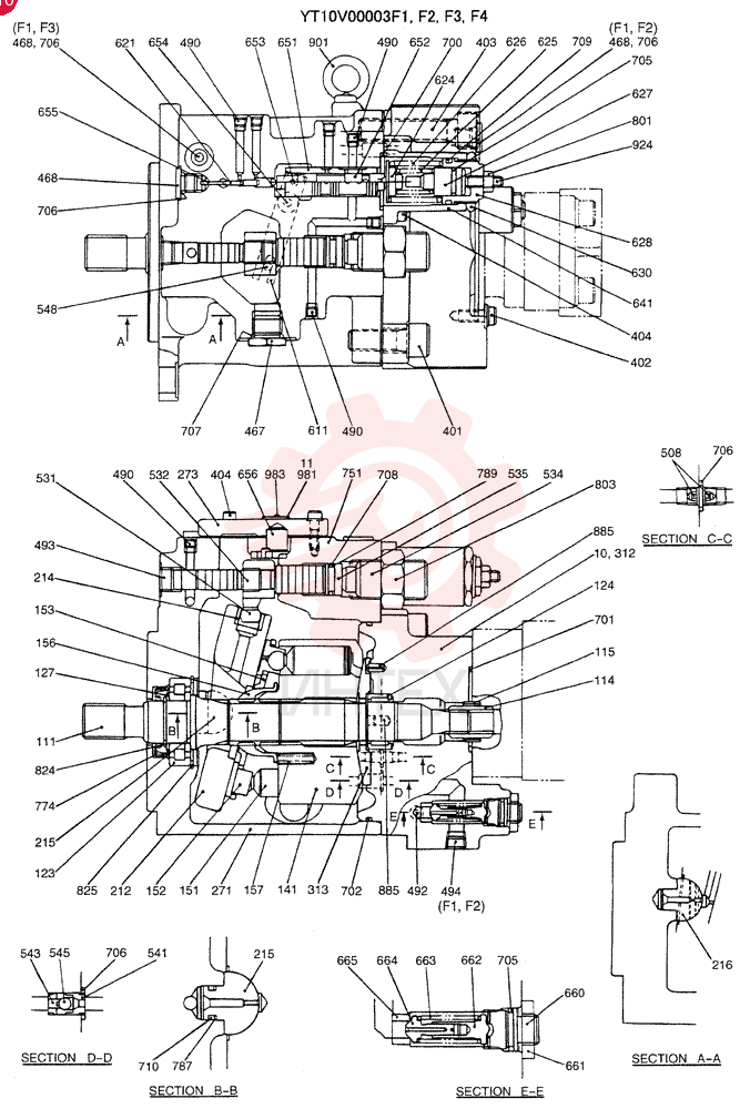 HYDRAULIC PUMP YT10V00003F1