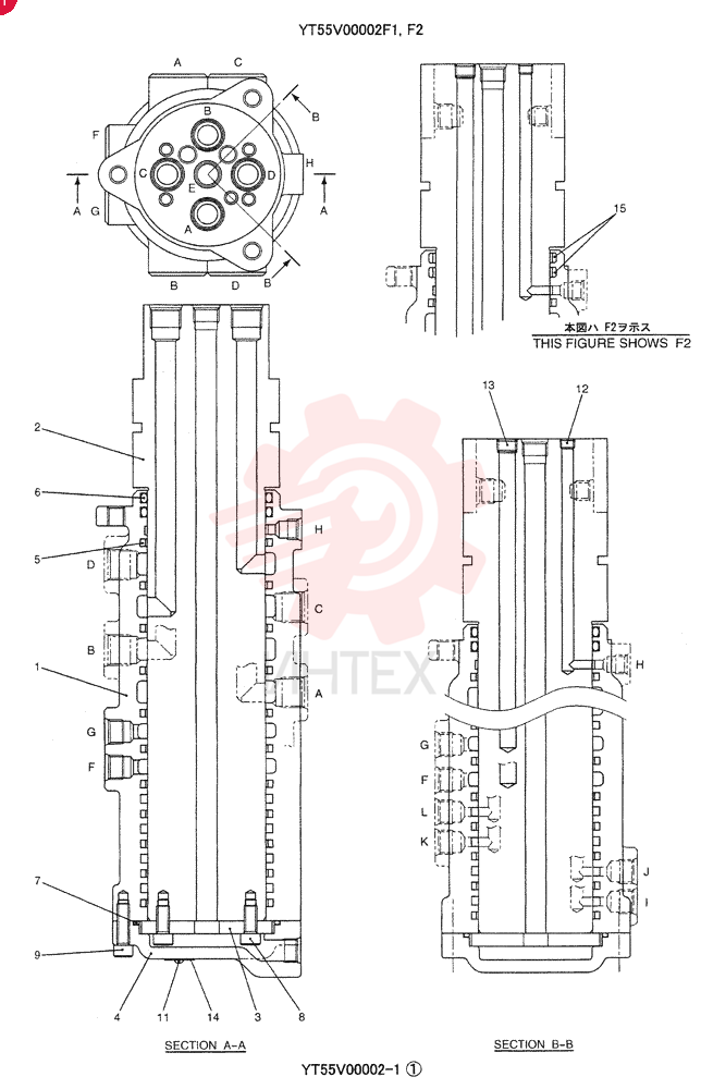 HYDRAULIC SWIVEL YT55V00002F1