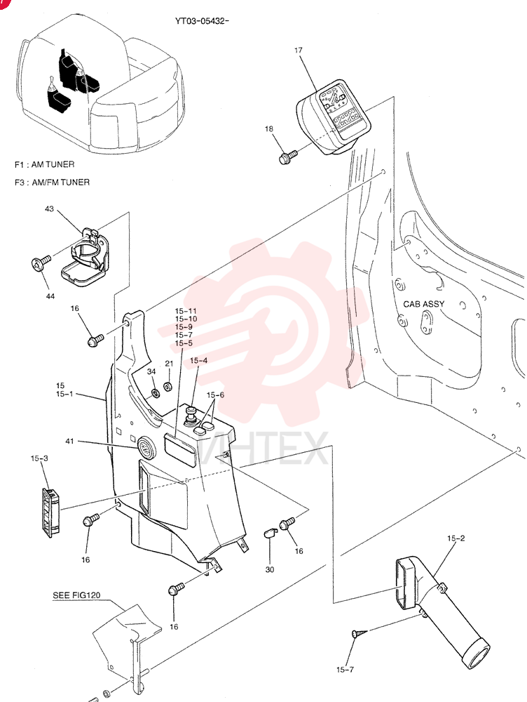PANEL ASSY, INSTRUEMENT(AM TUNER) YT17M00015F1 (1)