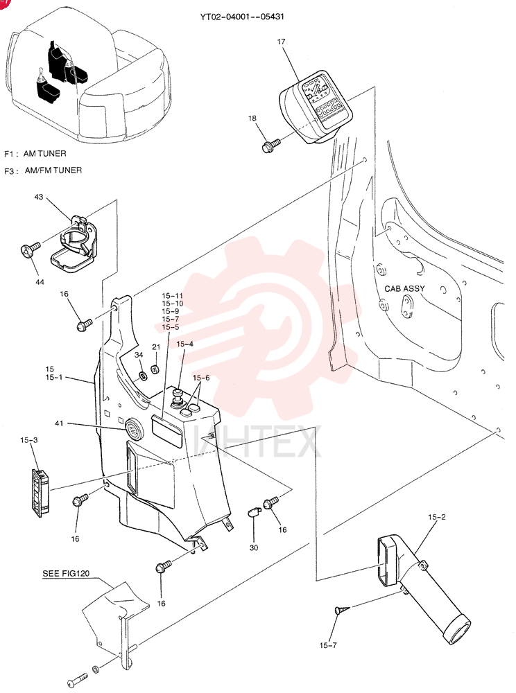 PANEL ASSY, INSTRUEMENT(AM TUNER) YT17M00009F1 (1)