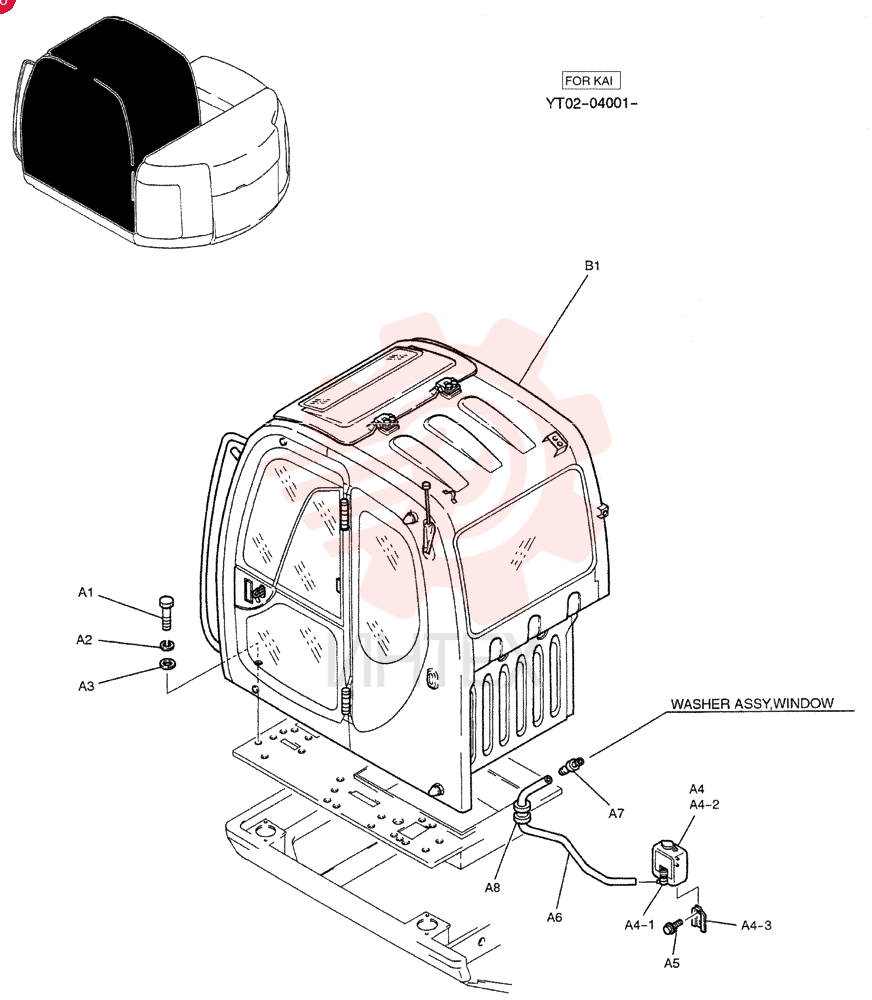 Схема (70SR-1E) - SHORT RADIUS EXCAVATOR ASN YT03-05432 (1/02-8/08) YT02C00002F1