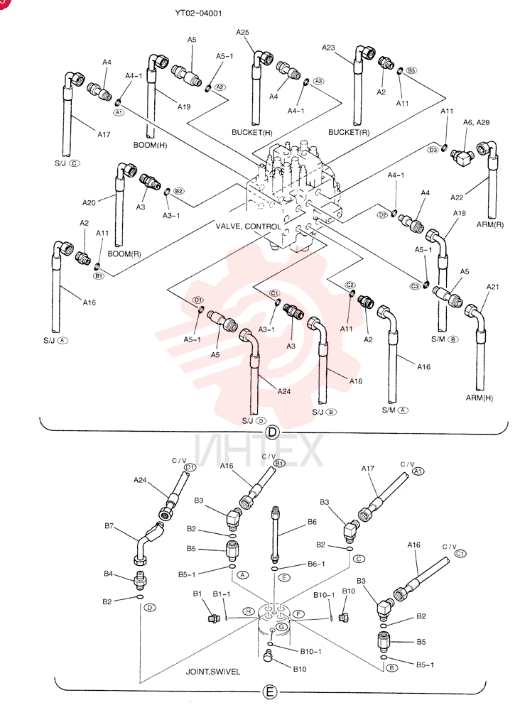 HYD LINE ,UPP YT03H00027F1 (2)