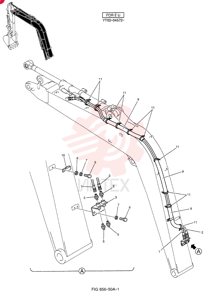 HYD LINES,BOOM 3.72M