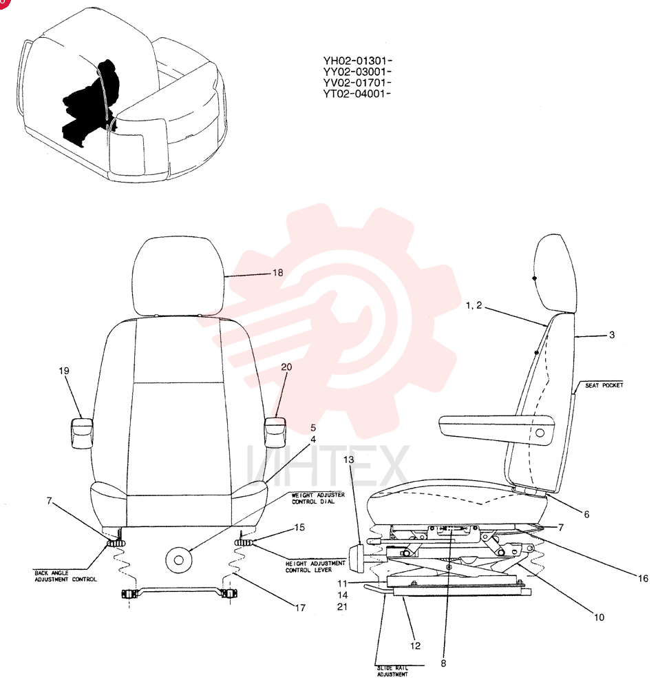 SEAT ASSY. YT25M00027F1