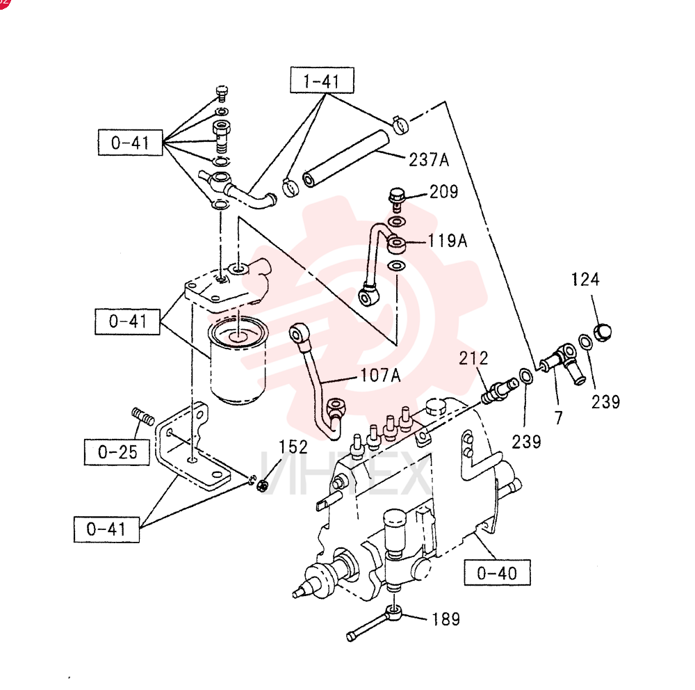 FUEL PUMP AND PIPE 0-42A