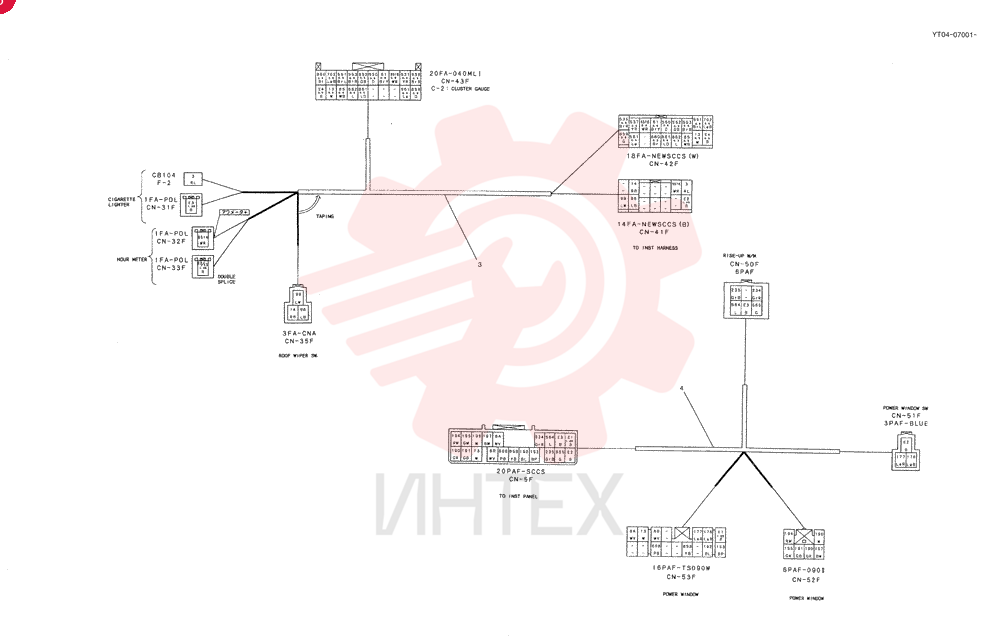HARNESS ASSY, CAB (WITH POWER WINDOW) YT14E00016F1 (4)
