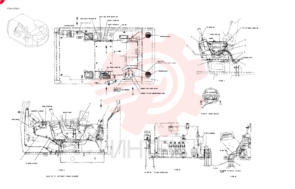 HARNESS ASSY, CAB (WITH POWER WINDOW) YT14E00016F1 (1)