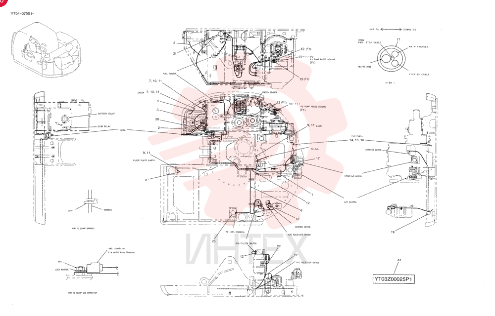 HARNESS ASSY, UPP (P3 WITH PUMP) YT13E00036F1 (3)