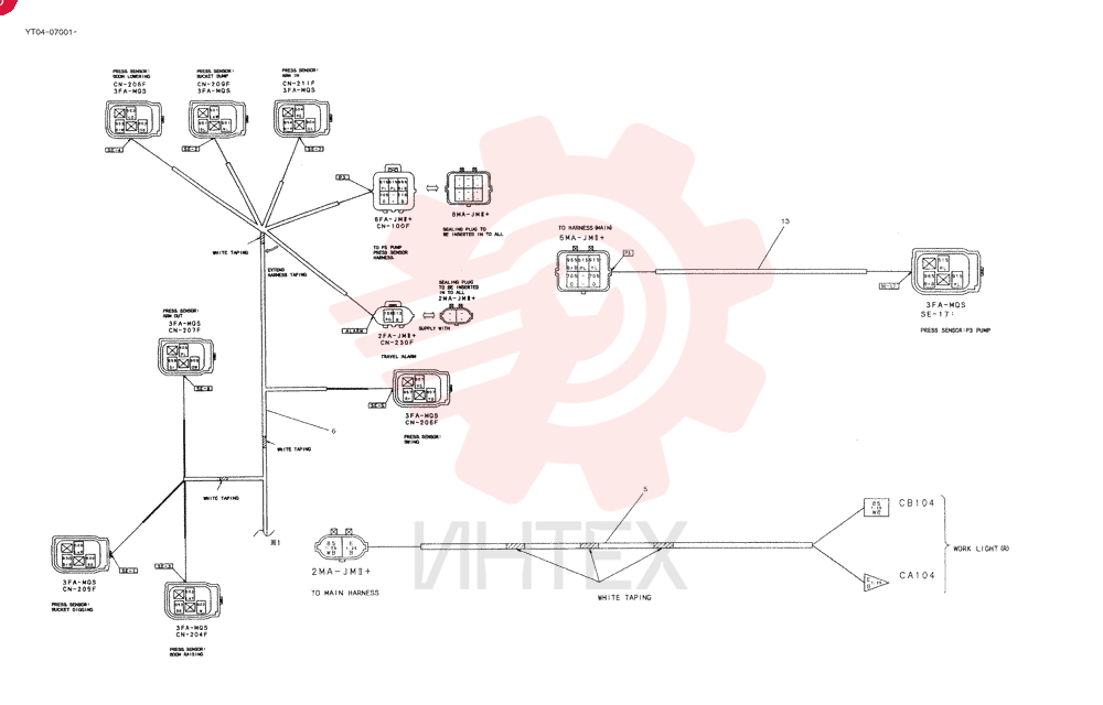 HARNESS ASSY, UPP (P3 WITH PUMP) YT13E00035F1 (5)