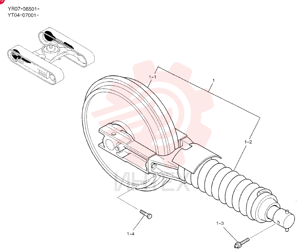 IDLER ASSY, CRAWLER YT52D00007F1