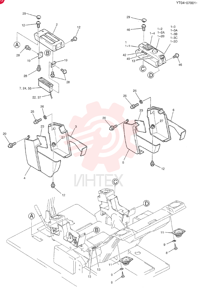 PANEL ASSY, INSTRUMENT (AM TUNER), Serial Range: YT04-07001-YT04-07381 YT17M00015F1 (2)