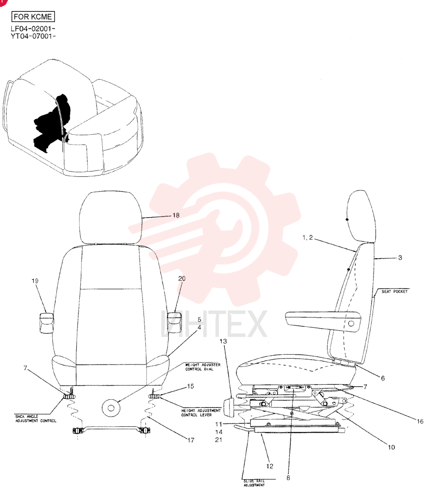 SEAT ASSY. YT25M00027F1