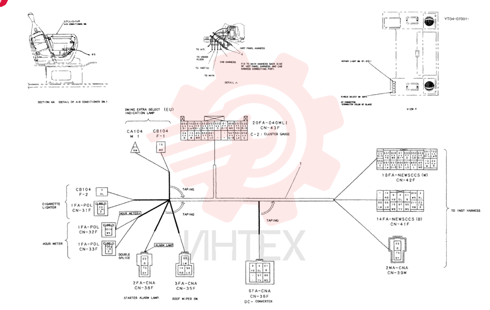 HARNESS ASSY, CAB (KCME, FK) YT14E00019F1 (3)