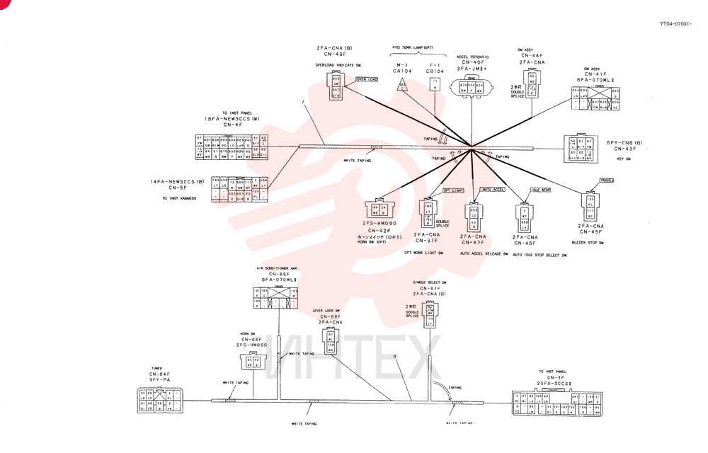 HARNESS ASSY, CAB (KCME, FK) YT14E00019F1 (4)