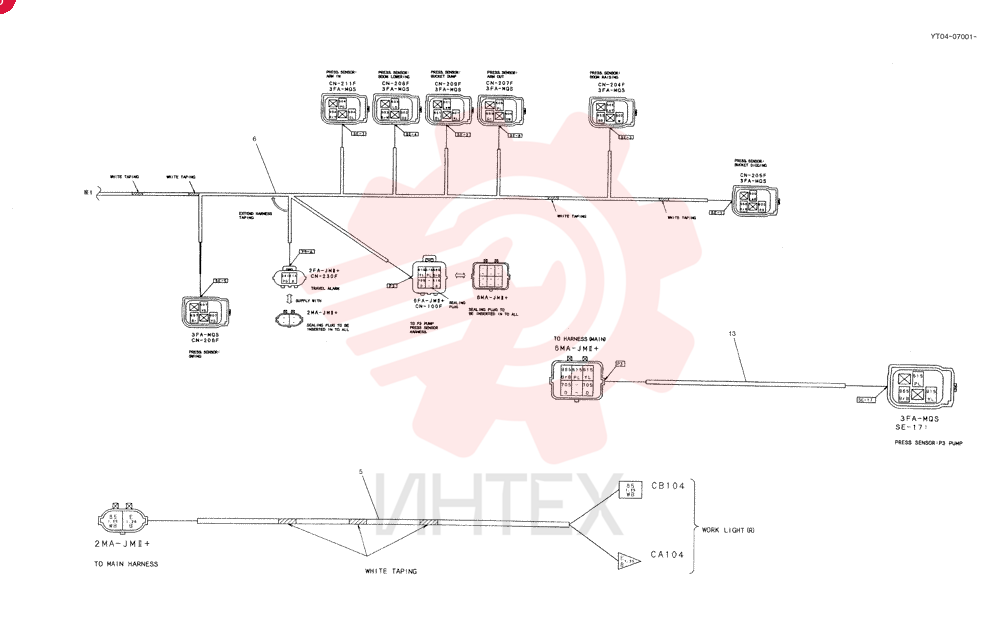 HARNESS ASSY, UPP (P3 WITH PUMP) YT13E00036F1 (2)