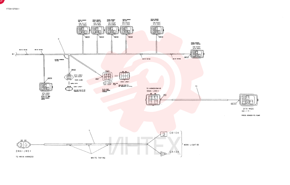 HARNESS ASSY, UPP (P3 WITH PUMP) YT13E00036F1 (5)