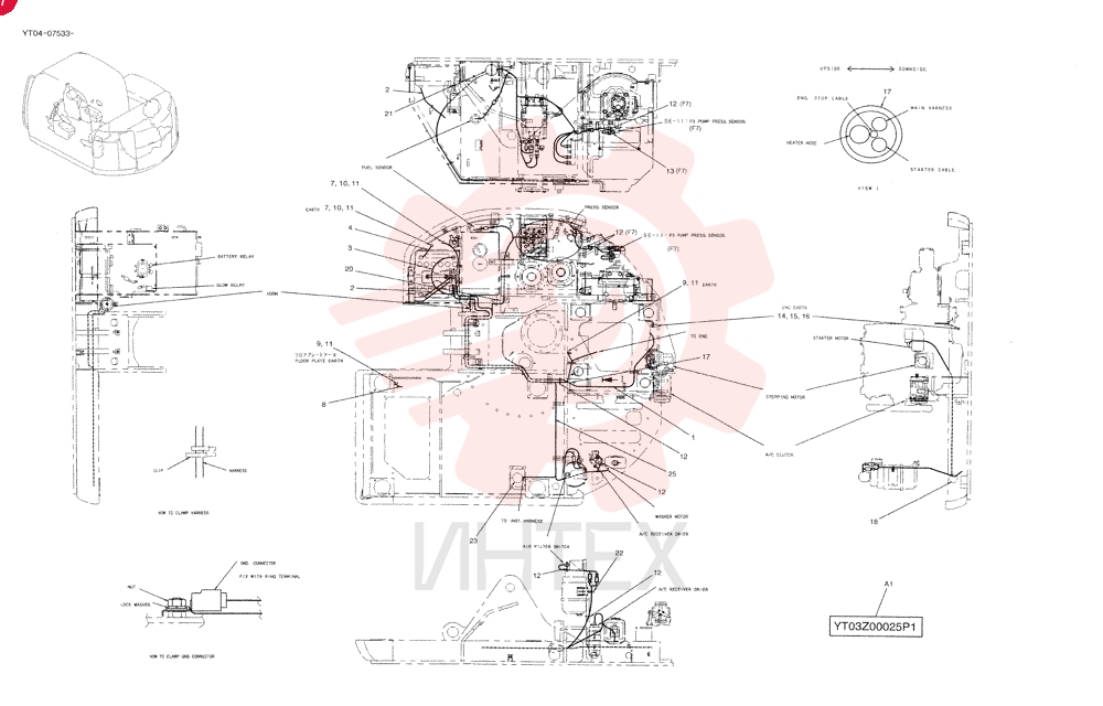 HARNESS ASSY, UPP (P3 WITHOUT PUMP) YT13E00036F6 (2)