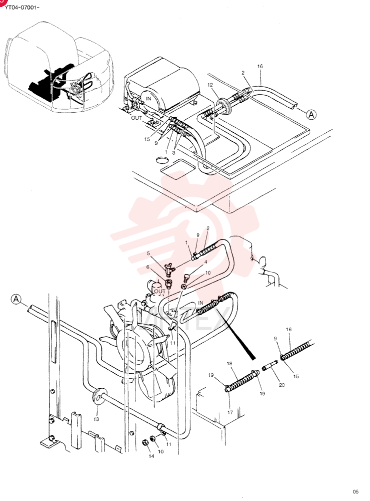HOSE ASSY, HEATER YT21M00001F1