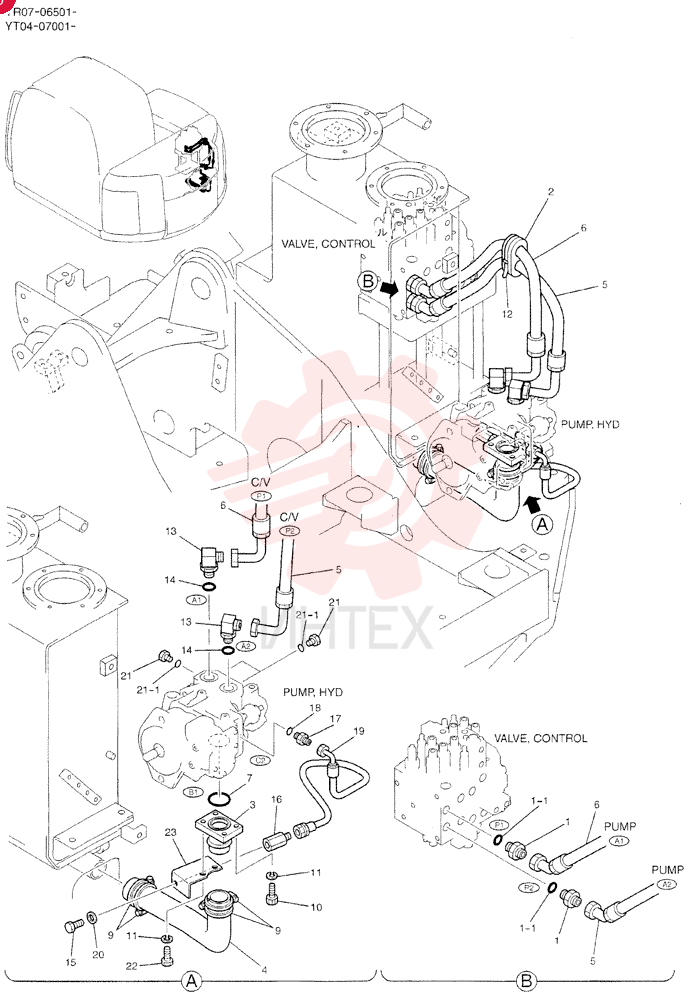 HYD LINES, PUMP YT30H00003F1