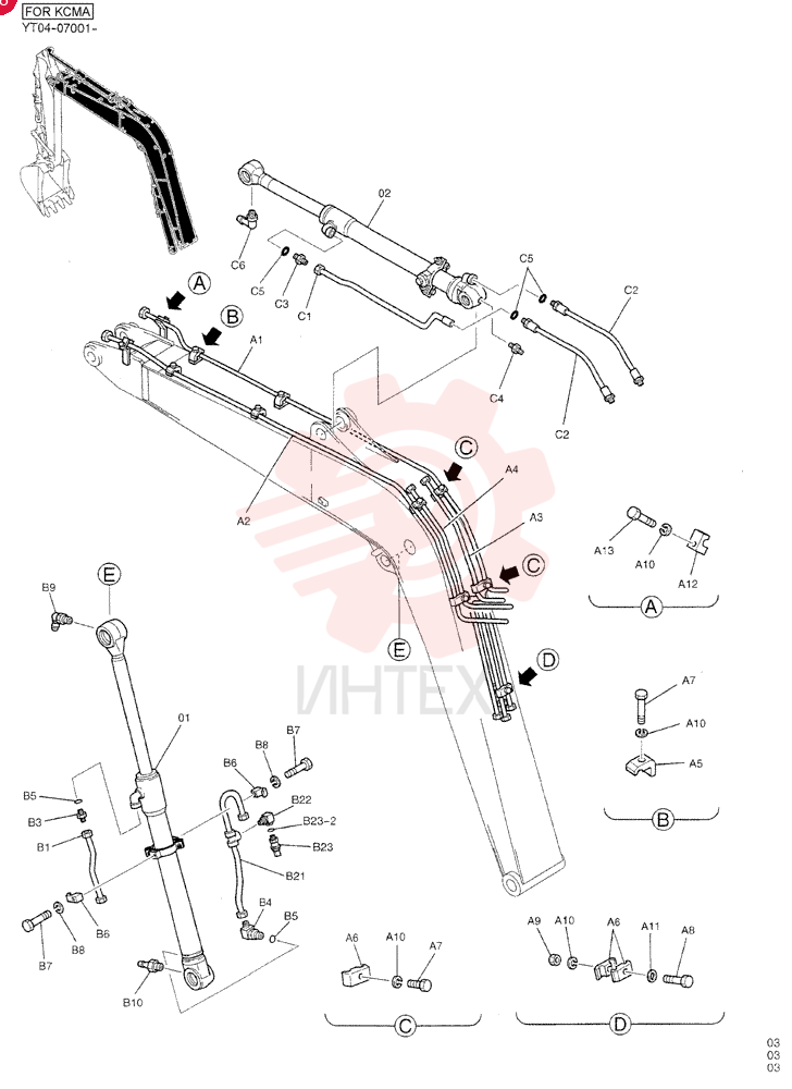 HYDRAULIC CYLINDER YT01V00017F1 (2)