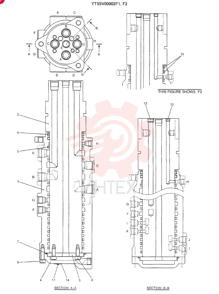 HYDRAULIC SWIVEL YT55V00002F1