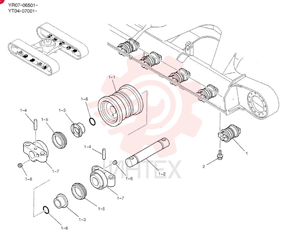 ROLLER ASSY, TRACK YT64D00005F1