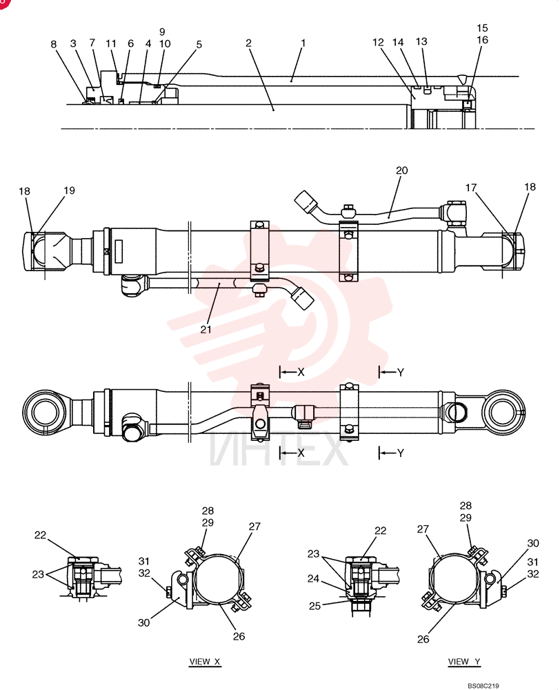 BUCKET CYLINDER YT01V00032F1 (2)