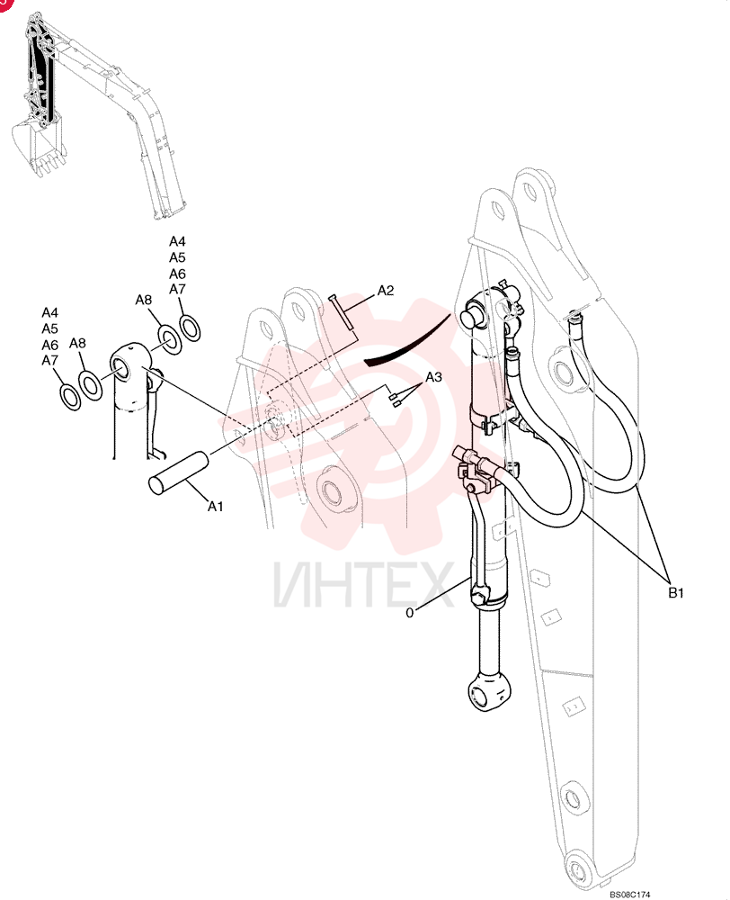 BUCKET CYLINDER YT01V00032F1 (1)