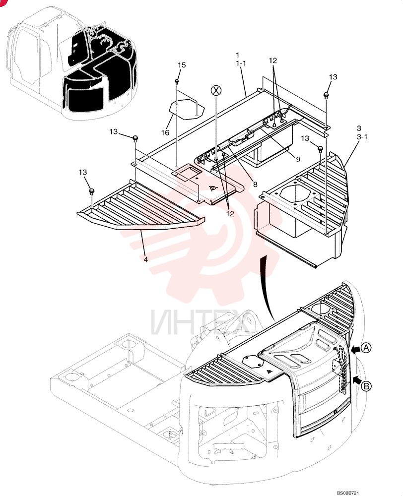 Cover Assembly, Incls. Refs. 1-1 - 1-10 YT22C00014F1 (1)