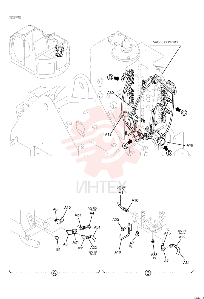 HOSE ASSY. 2420R349D048 (1)