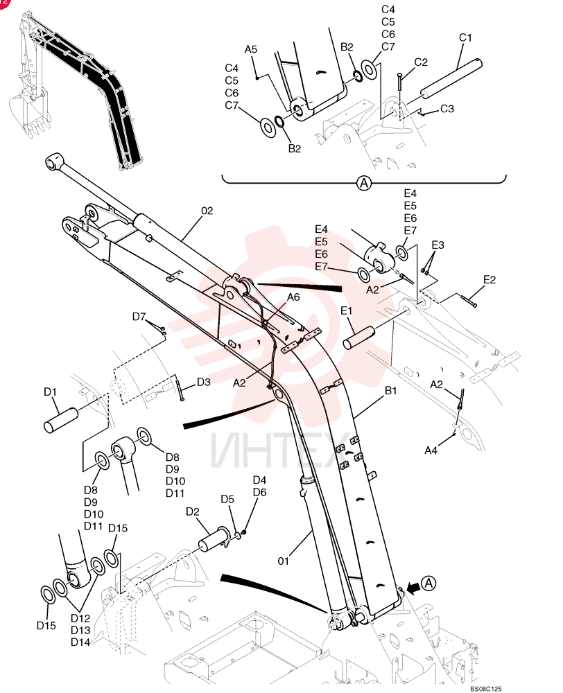 LIFT CYLINDER YT01V00034F1 (1)