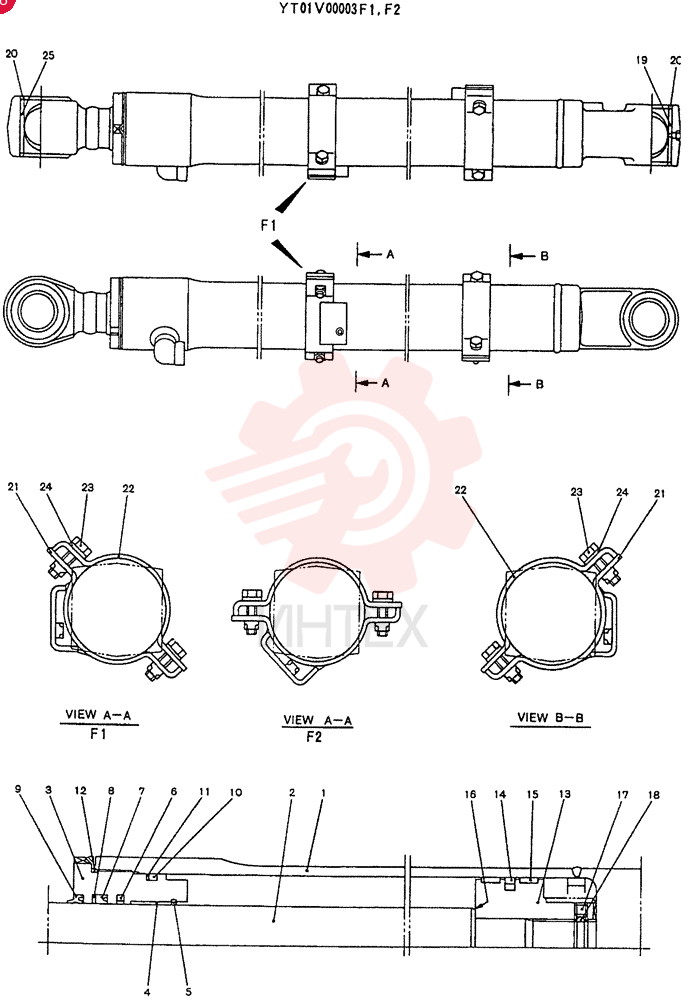 BUCKET CYLINDER YT01V00003F1 (2)