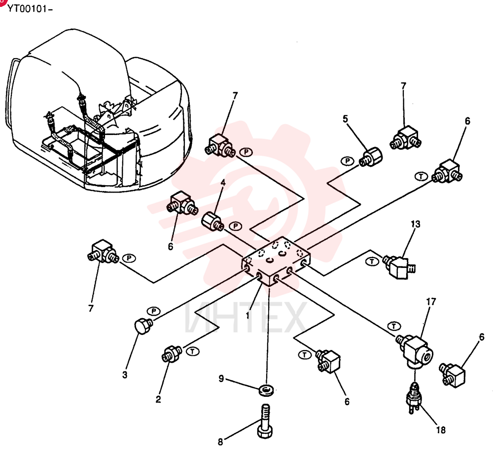 CONTROL LINES,BLOCK YT64H00013F1