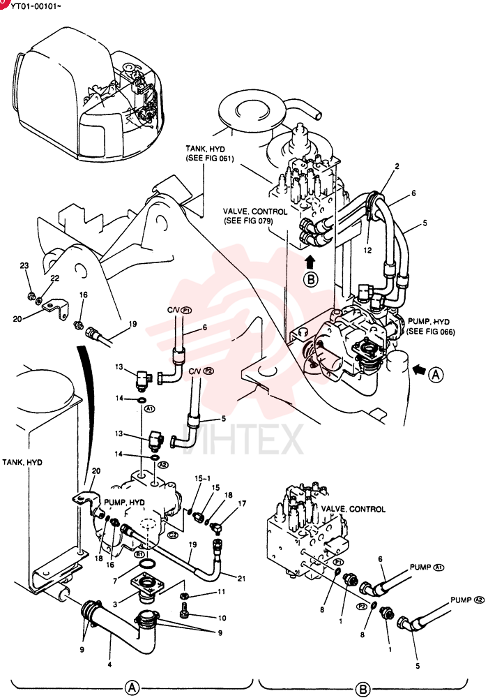 HYD LINES,PUMP YT30H00002F1