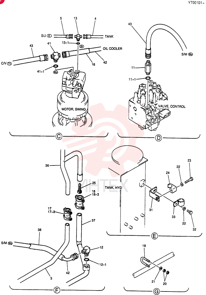 HYD LINES,RETURN YT32H00002F1 (2)