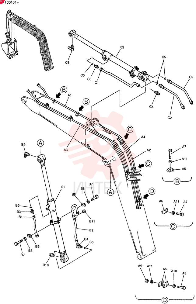 HYDRAULIC CYLINDER YT01V00001F1 (2)