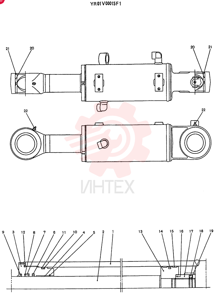 HYDRAULIC CYLINDER YR01V00015F1 (1)