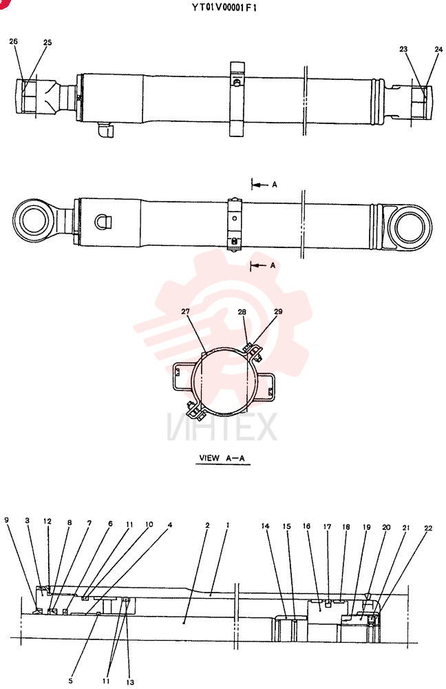 HYDRAULIC CYLINDER YT01V00001F1 (6)