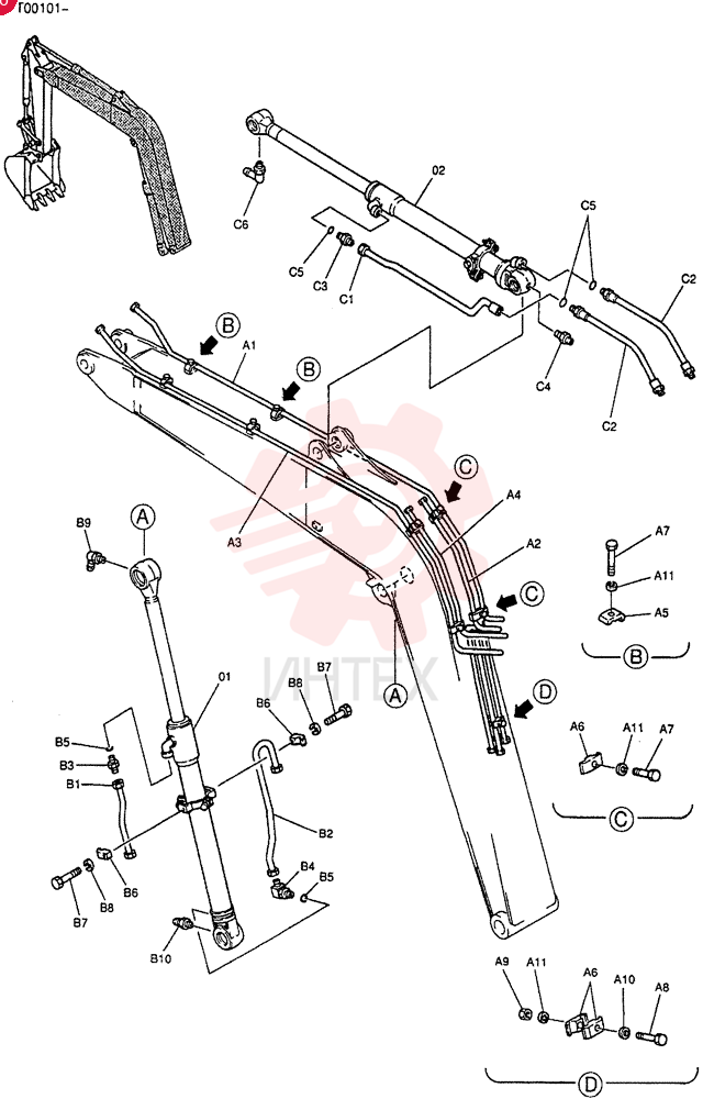 HYDRAULIC CYLINDER YT01V00001F1 (1)