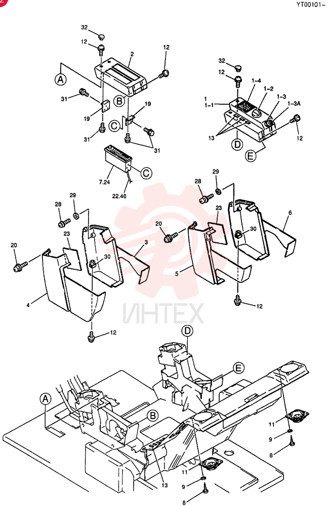 PANEL ASSY,INSTRUMENT (AM TUNER) YT17M00001F5 (2)