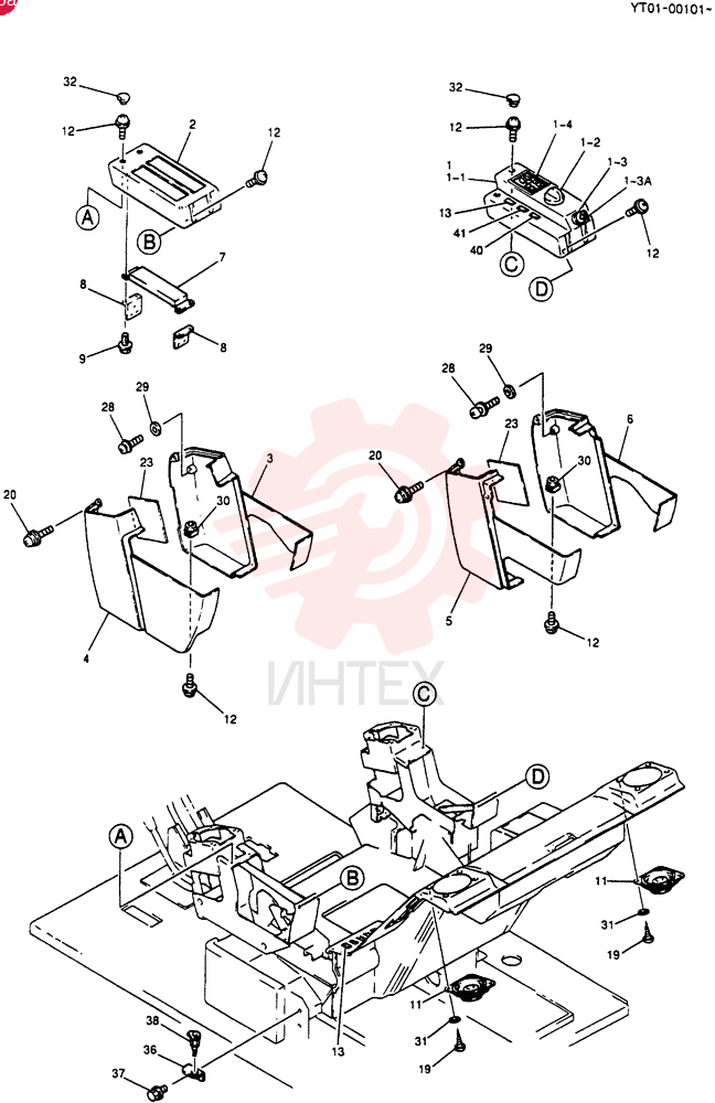 PANEL ASSY,INSTRUMENT, Serial Range: YT01-00101-YT01-01624 YT17M00003F1 (2)