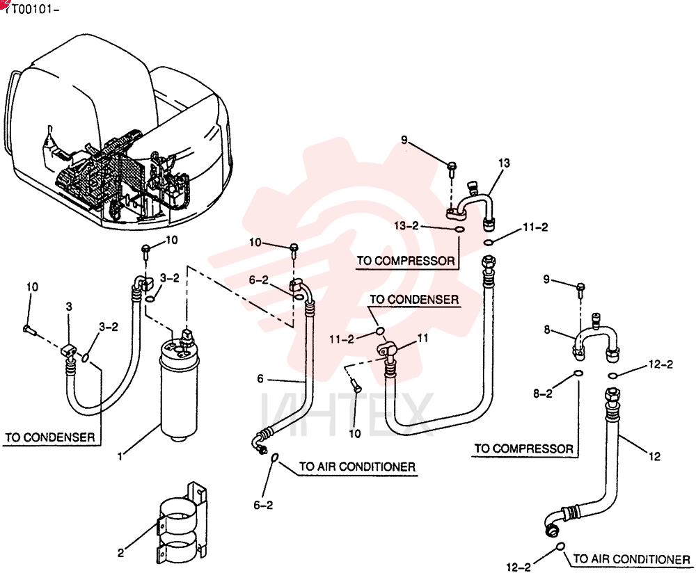 Схема (70SR) - SHORT RADIUS EXCAVATOR ASN YT01-00101 (1/99-12/04) YT96V00001F2