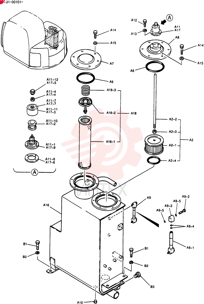 TANK ASSY,HYD  YT01-00101, Serial Range: -YT01-01444