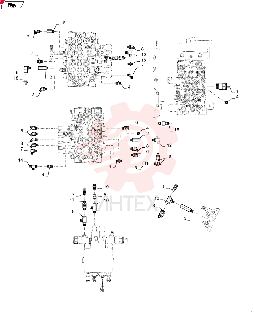 HYD CONNECTOR 2444Z2525 (2)
