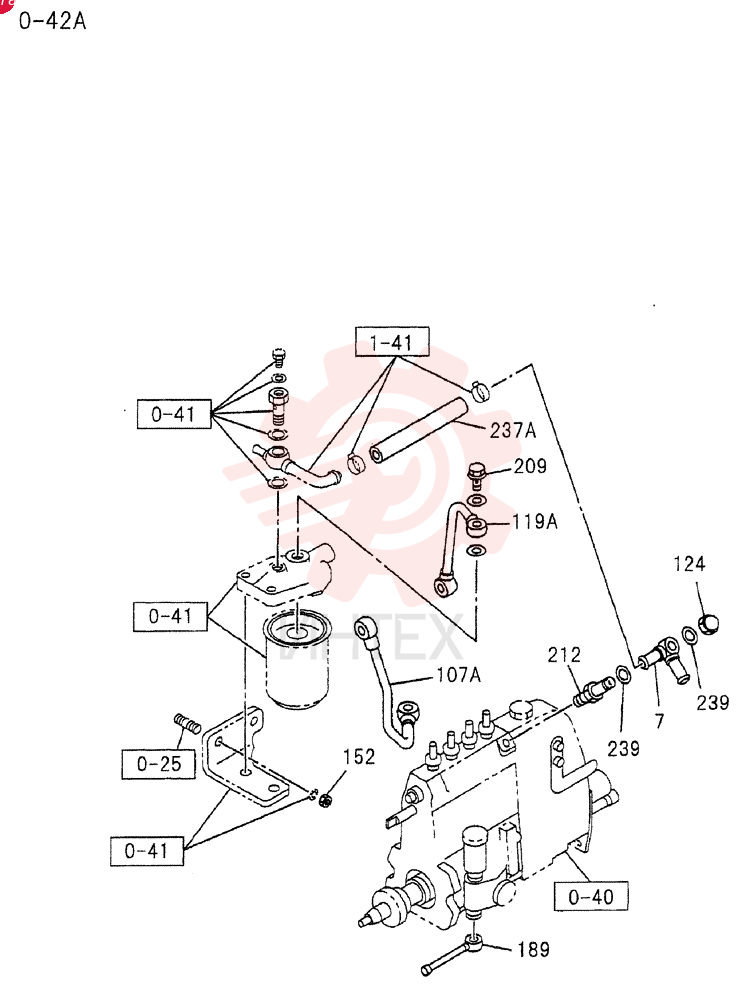 FUEL PUMP AND PIPE 0-42A