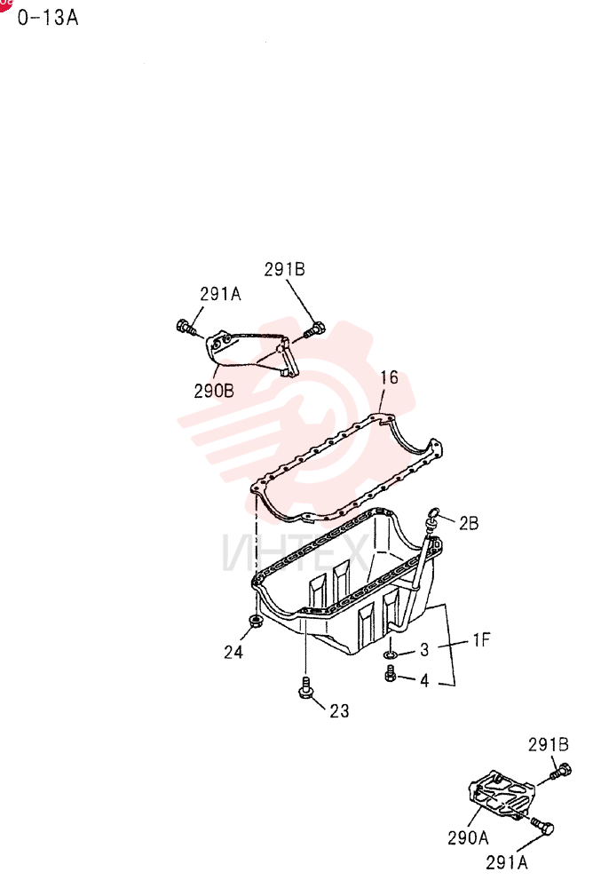 OIL PAN AND LEVEL GAUGE 0-13A